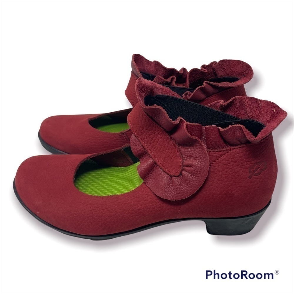 Loints of Holland Mary Jane Heels with Superfeet Insoles – Size 38 Burgundy